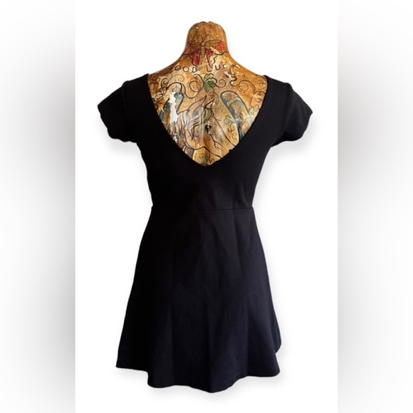 Urban outfitters, Maria, Black dress, V-neck, XS - Picture 4 of 8